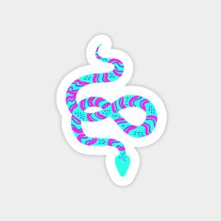 Neon Snakes on Pink Sticker